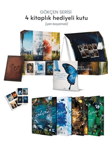 Gökçen Serisi Yan Boyamalı Hediyeli Kutu