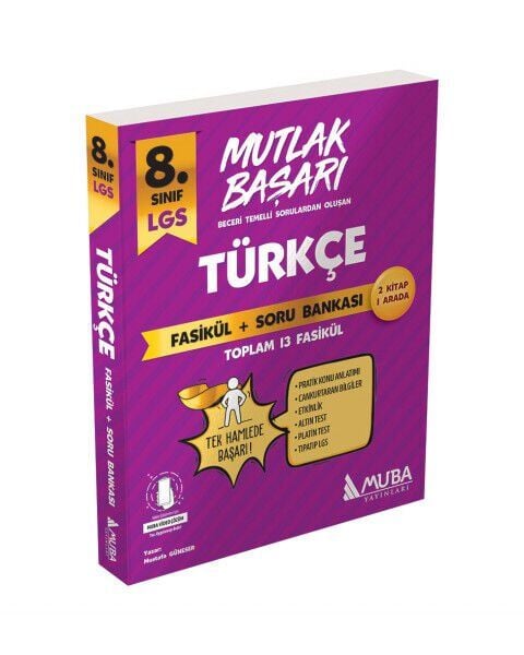 Muba Yayınları Mutlak Başarı 8.Sınıf Türkçe Fasikül + Soru Bankası