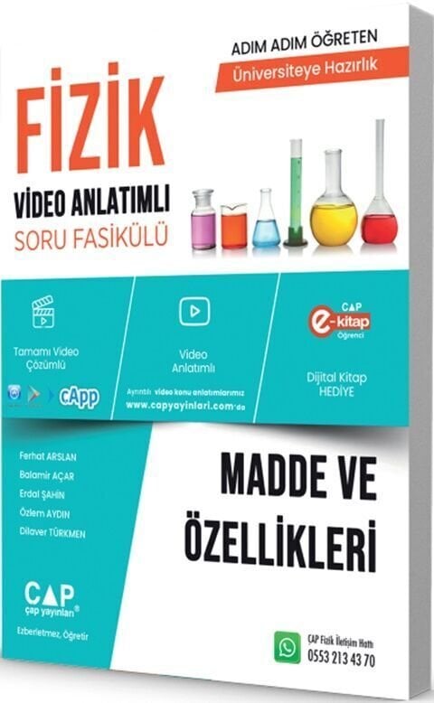 Çap Yayınları Fizik Madde ve Özellikleri Konu Anlatımlı Soru Bankası