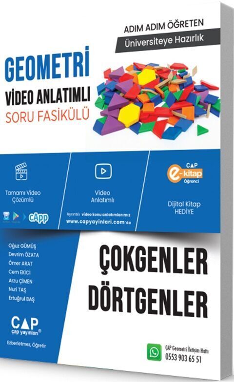 Çap Yayınları Çokgenler ve Dörtgenler Konu Anlatımlı Soru Bankası