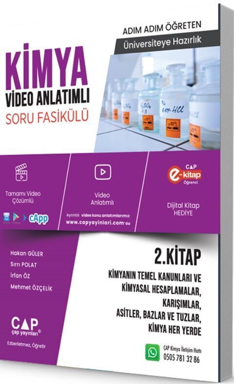 Çap Yayınları Kimya Konu Anlatımlı Soru Bankası Bilimi 2. Kitap