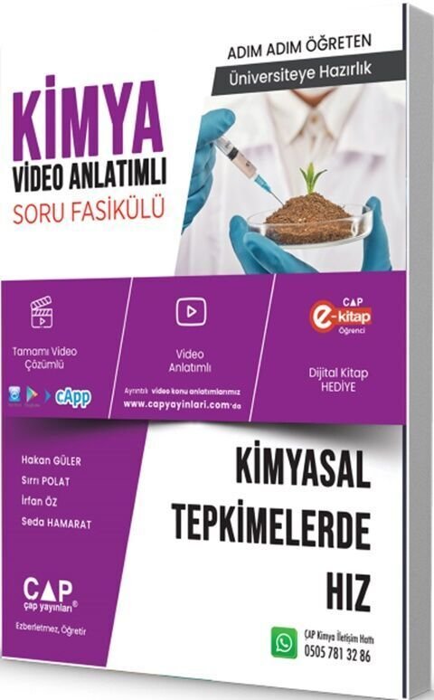 Çap Yayınları Kimya Konu Anlatımlı Soru Bankası Kimyasal Tepki Hız -2024-25