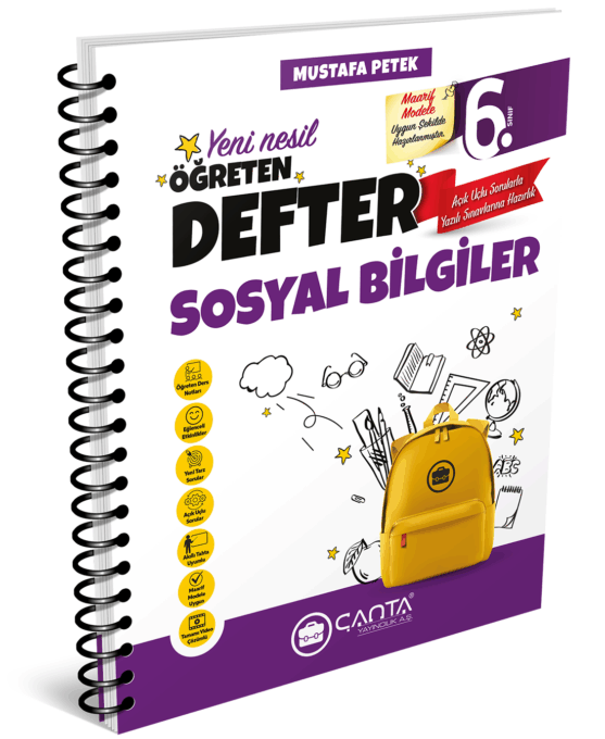 ÇANTA YAYINLARI 6. SINIF SOSYAL BİLGİLER ÖĞRETEN DEFTER