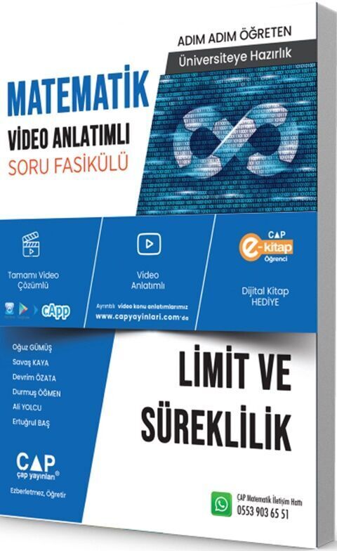 Çap Yayınları Matematik Konu Anlatımlı Soru Bankası Limit Ve Sürek