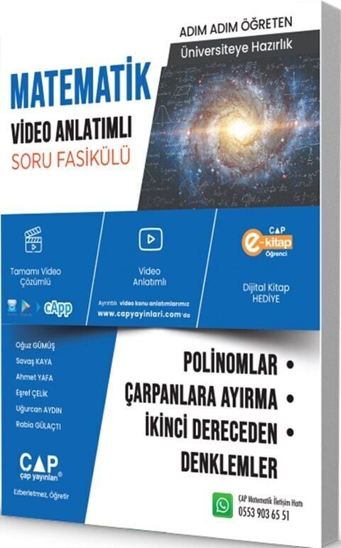 Çap Yayınları Matematik Konu Anlatımlı Soru Bankası Poli. Çr. Ayr. 2. Dn