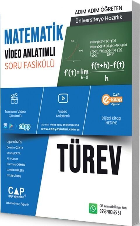 Çap Yayınları Matematik Konu Anlatımlı Soru Bankası Türev
