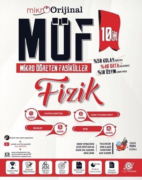 Mikro Orijinal Yayınları 10. Sınıf Möf Set Fizik