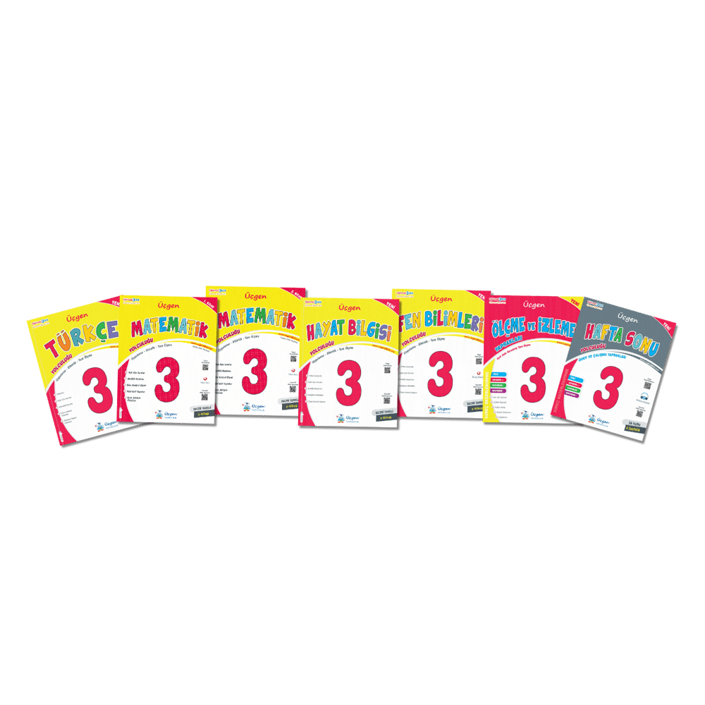 ÜÇGEN 3.SINIF BECERİ TEMELLİ İLKOKUL SETİ (Türkçe – Matematik – Fen – Hayat – Ölçme ve İzleme – Hafta Sonu)