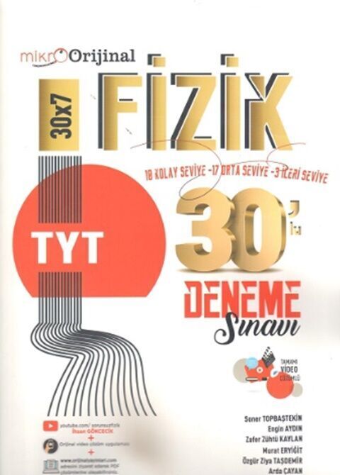 Mikro Orijinal Yayınları Tyt Deneme 30 Lu Fizik