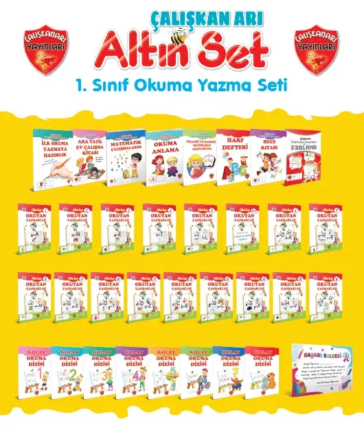 Çalışkan Arı 1. Sınıf Okuma Yazma Altın Seti