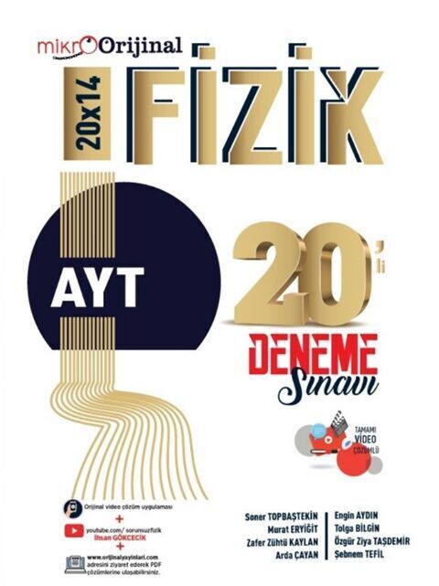 Mikro Orijinal Yayınları Ayt Deneme 20Li Fizik