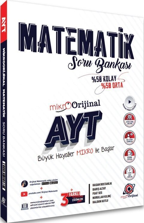 Mikro Orijinal Yayınları Ayt Matematik Soru Bankası