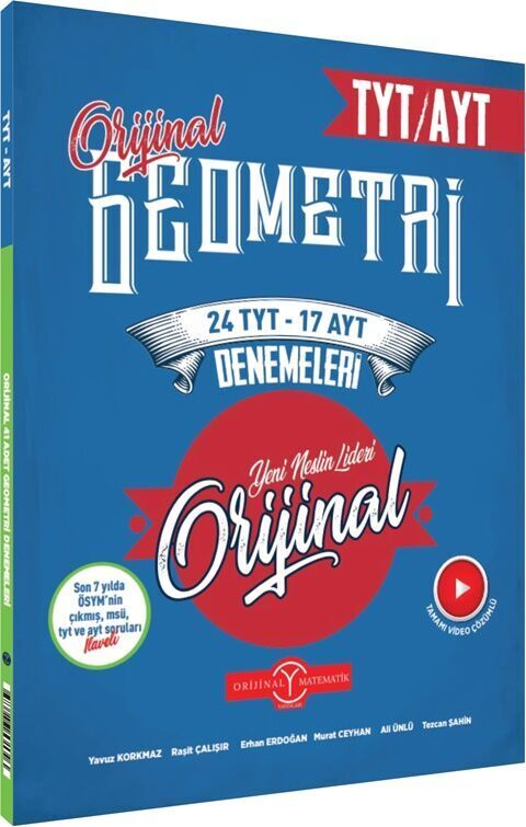 Orijinal Yayınları Tyt Ayt Geometri 24 Tyt 17 Ayt Deneme