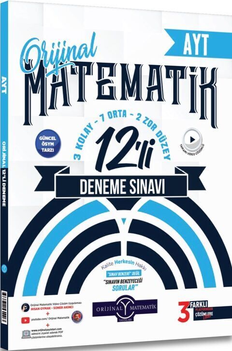 Orijinal Yayınları Ayt Deneme 12 Li Matematik
