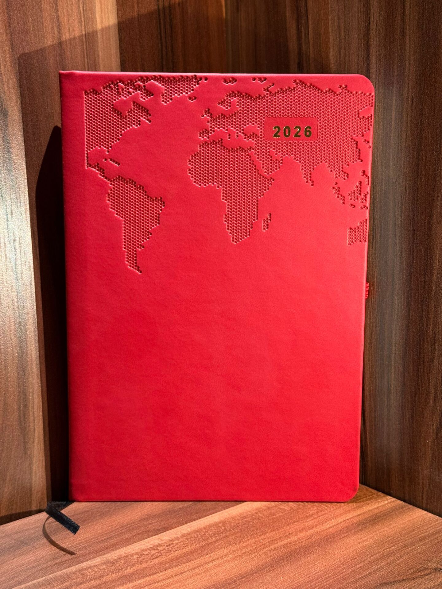 Tarihli Günlük Ajanda 14 x 20 Cm Termo Deri Kırmızı 2026