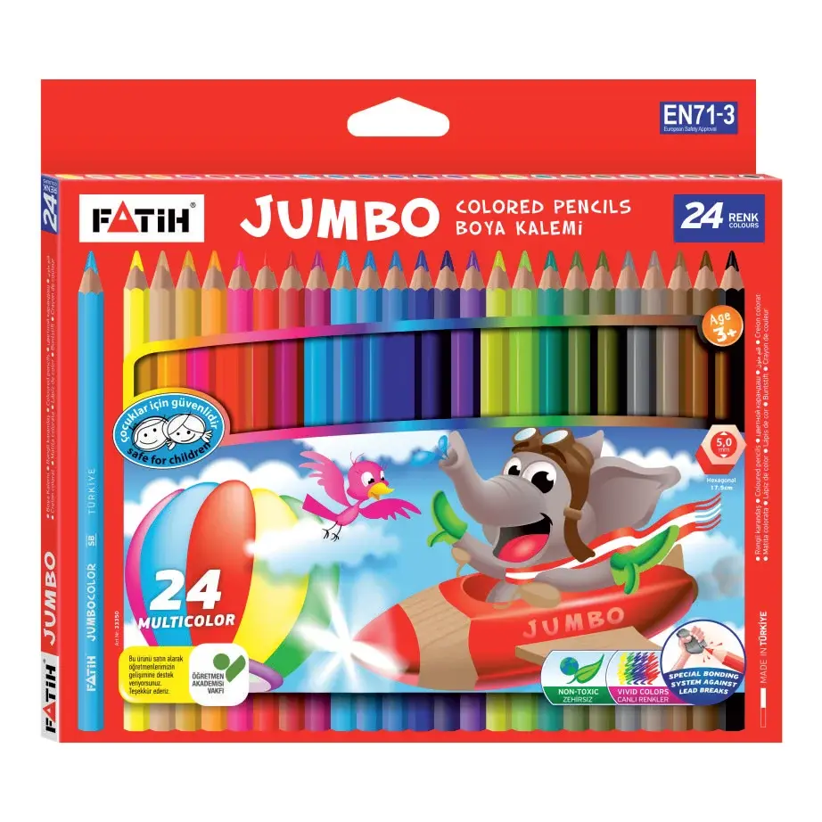 Fatih Kuruboya Jumbo 24 Renk Set Tam Boy