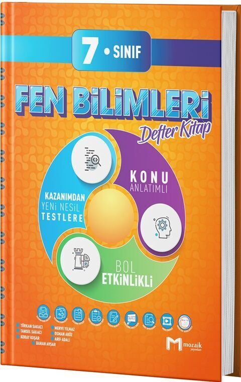 Mozaik Yayınları 7. Sınıf Defter Fen Bilimleri