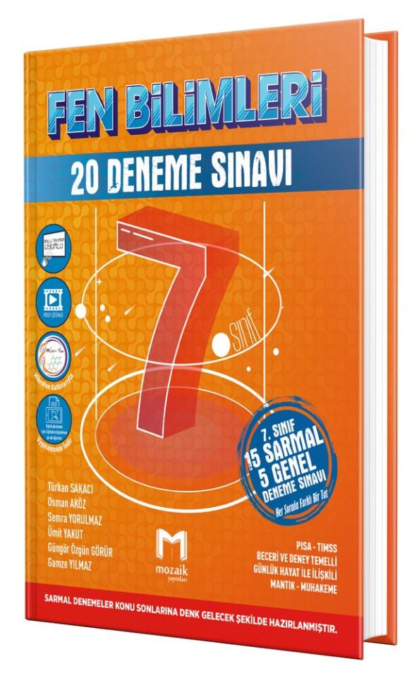 Mozaik Yayınları 7. Sınıf Deneme 20Li Fen Bilimleri