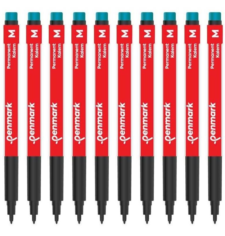 Penmark Asetat Kalemi Cd-Metal-Cam Plastik (M) Siyah 10'lu