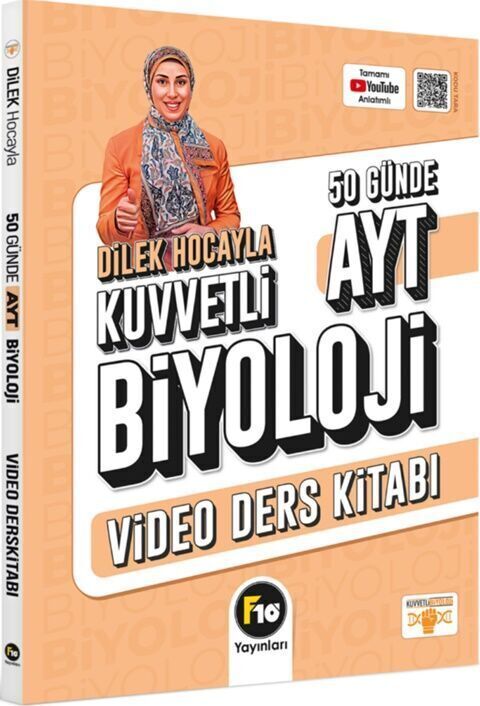 F10 Yayınları AYT Biyoloji Dilek Hocayla 50 Günde Video Ders Kitabı