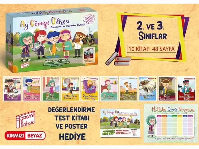 Ay Çöreği Ülkesi Atasözleri ve Deyimler Öyküsü(9 Kitap + 1 Kitap Sözlük)