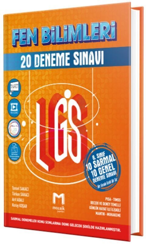 Mozaik Yayınları 8. Sınıf Deneme 20Li Fen Bilimleri