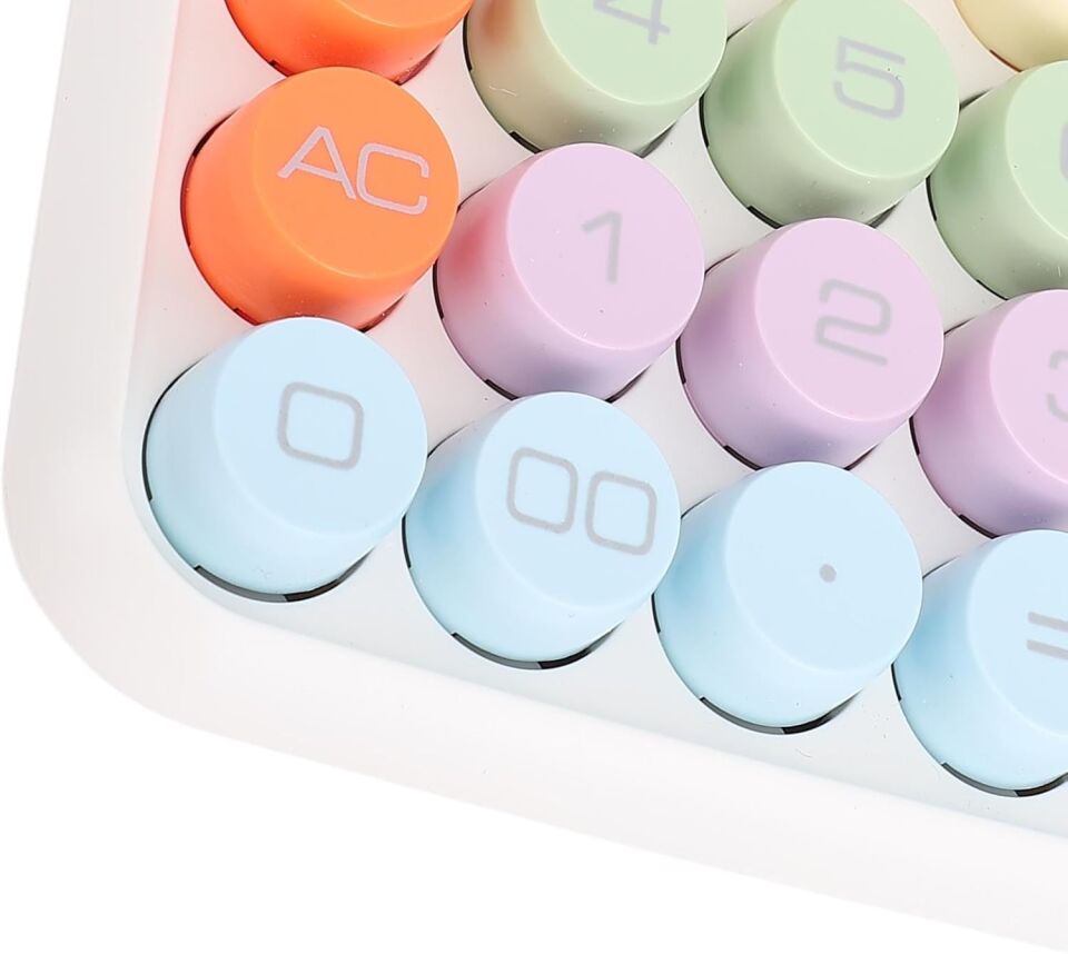 Şeker Renkli Mekanik Anahtar Hesap Makinesi, 12 basamaklı Büyük LCD Ekran Mekanik Anahtar Hesap Makinesi