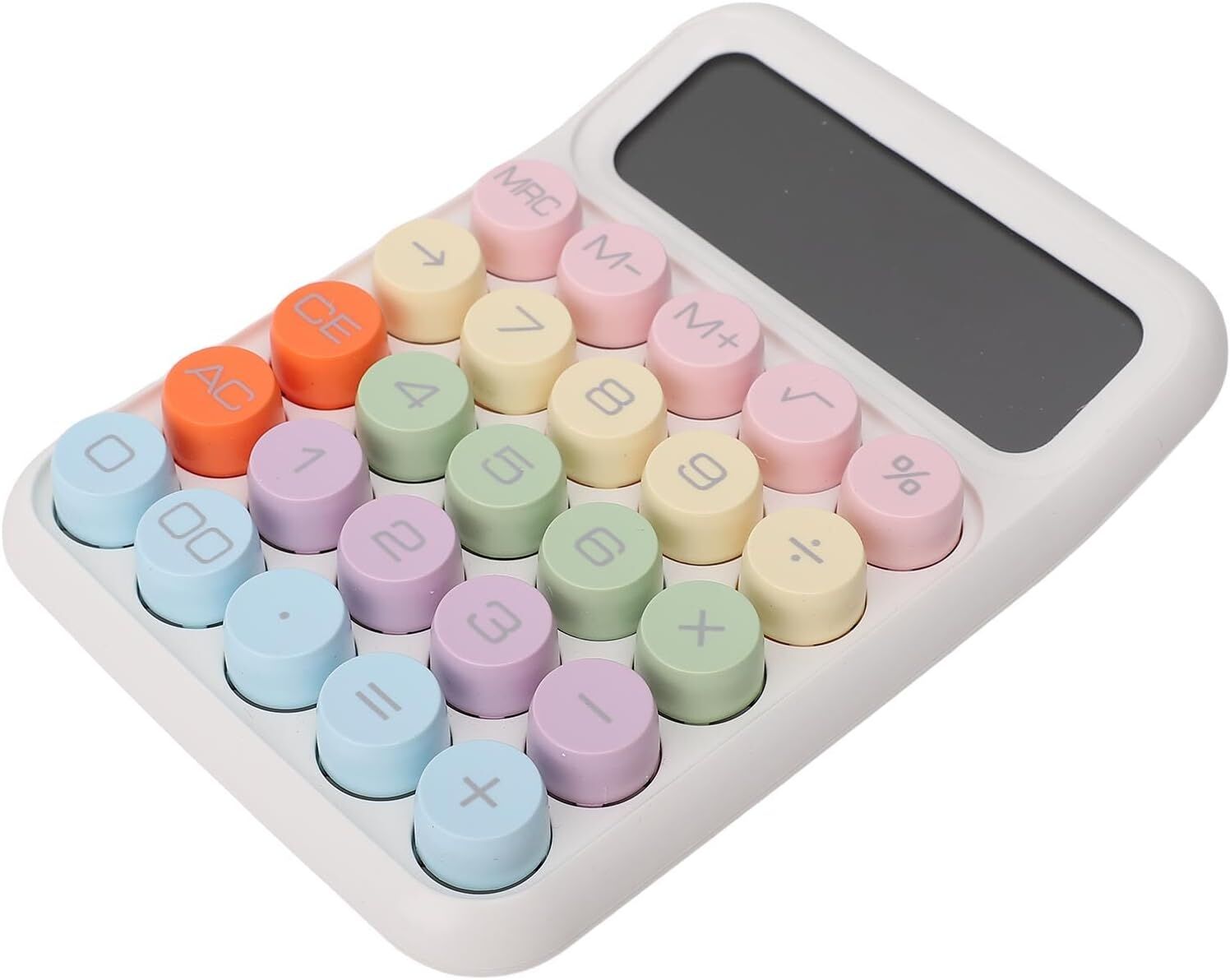 Şeker Renkli Mekanik Anahtar Hesap Makinesi, 12 basamaklı Büyük LCD Ekran Mekanik Anahtar Hesap Makinesi