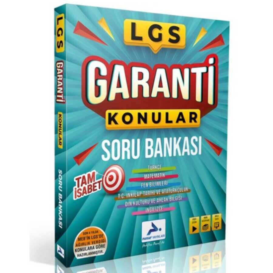 Paraf Yayınları 8. Sınıf Garanti Konular Soru Bankası