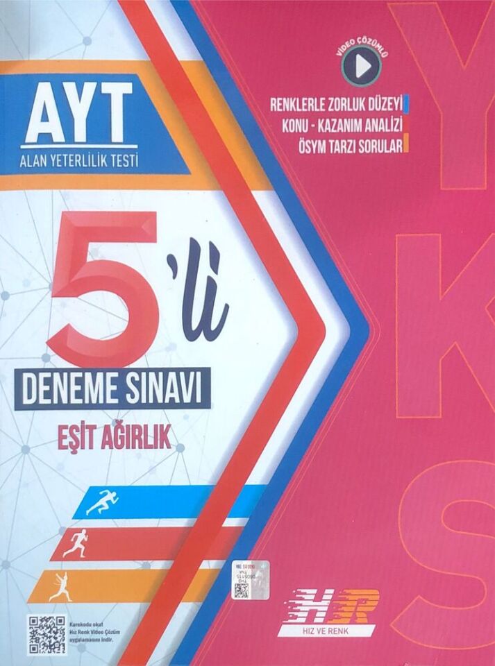 Hız Ve Renk Yayınları Eşit Ağırlık Ayt Deneme 5 Li