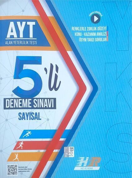 Hız Ve Renk Yayınları Sayısal Ayt Deneme 5 Li