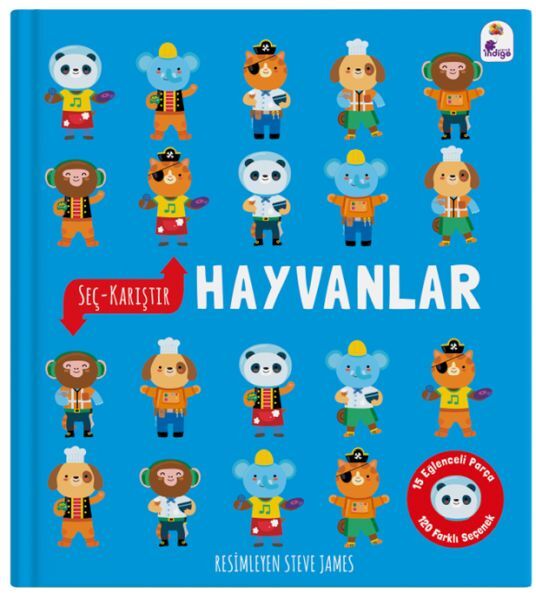 Seç – Karıştır Hayvanlar 15 Eğlenceli Parça, 120 Farklı Seçenek