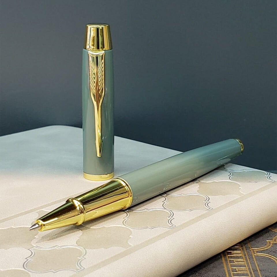 Kutulu Deri Defter Roller Kalem Set