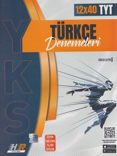 Hız ve Renk Yayınları TYT Türkçe 12 x 40 Denemeleri