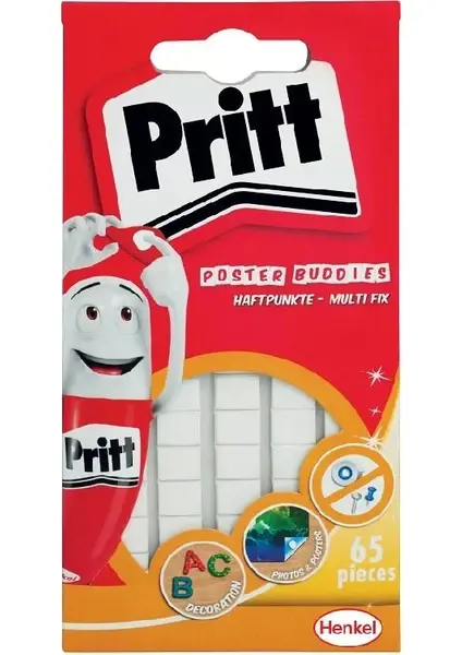 Pritt Patafix Hamur Yapıştırcı 65 Parça Beyaz Renkli Hızlı ve Etkili
