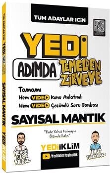 Yediiklim Yayınları Yedi Adımda Temelden Zirveye Sayısal Mantık Video Konu Anlatımlı Video Çözümlü Soru Bankası