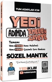 Yediiklim Yayınları Yedi Adımda Temelden Zirveye Sözel Mantık Video Konu Anlatımlı Video Çözümlü Soru Bankası