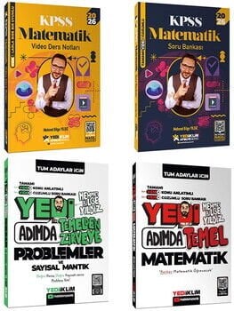 Yediiklim Yedi Adımda Temel Matematik+Problemler ve Sayısal Mantık+Konu+Soru Bankası