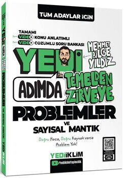 Yediiklim Yedi Adımda Temel Matematik+Problemler ve Sayısal Mantık+Konu+Soru Bankası