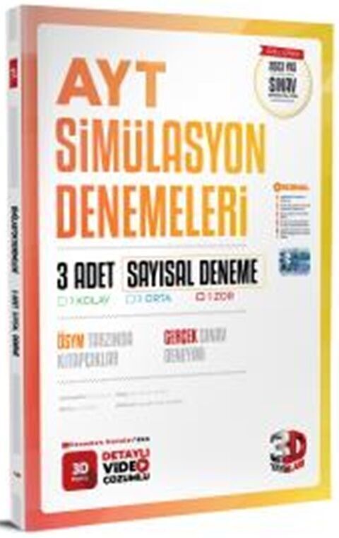 3D Yayınları AYT 3'Lü Simülasyon Deneme Sayısal