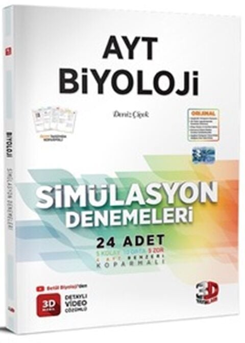 3D Yayınları AYT Biyoloji Deneme Simülasyon