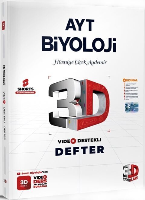 3D Yayınları AYT Biyoloji Video Destekli Defter (VDD)