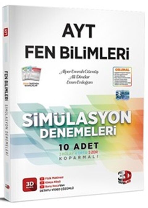 3D Yayınları AYT Fen Bilimleri Deneme Simülasyon