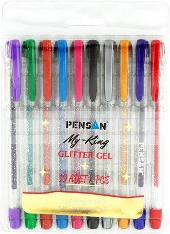 Pensan My-King Simli Jel Kalem 10 Lu Set