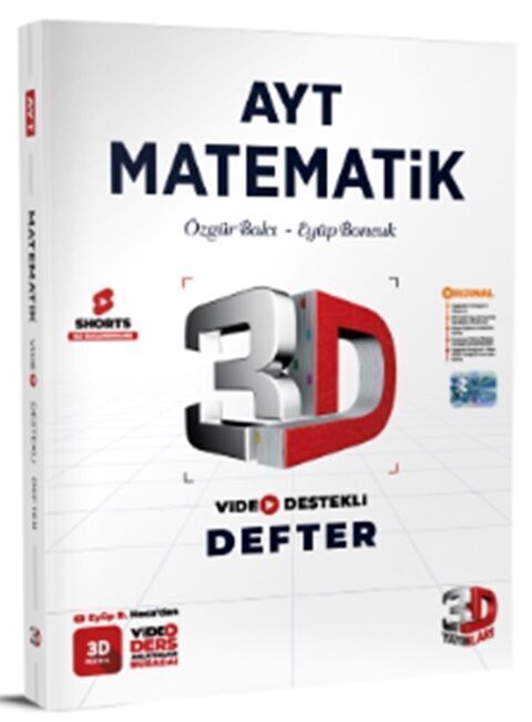 3D Yayınları AYT Matematik Video Destekli Defter (VDD)