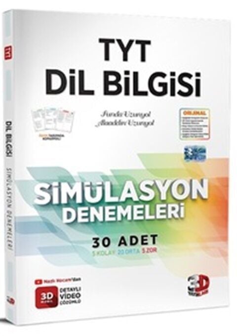 3D Yayınları TYT Dil Bilgisi Deneme Simülasyon
