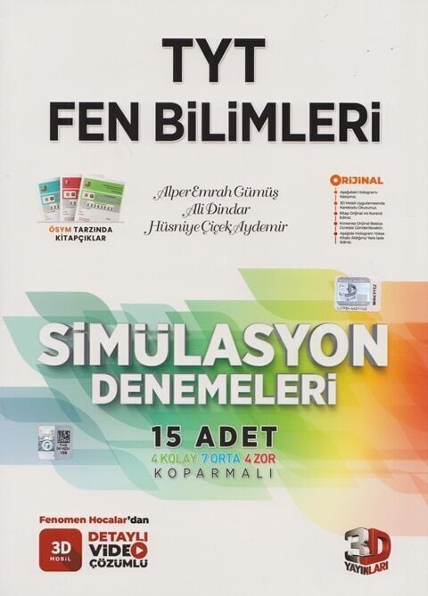 3D Yayınları TYT Fen Bilimleri Deneme Simülasyon