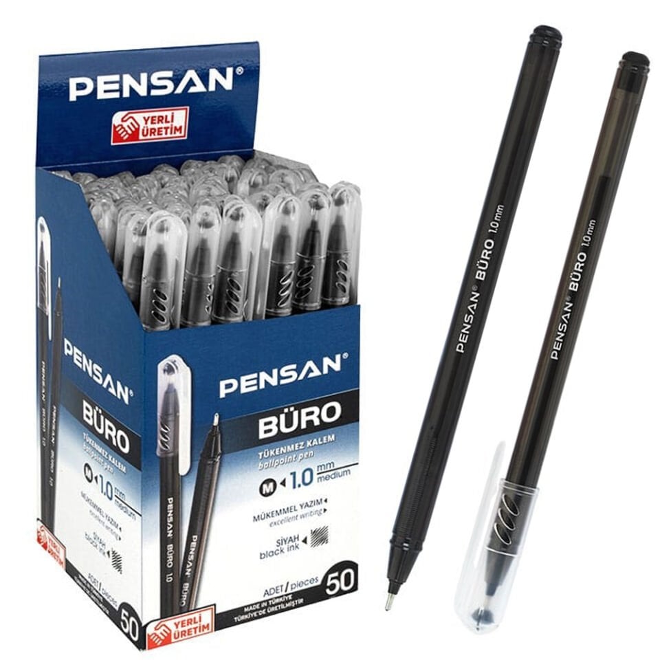 Pensan 2270 Büro Tükenmez Kalem 1 mm Siyah 50li PAKET