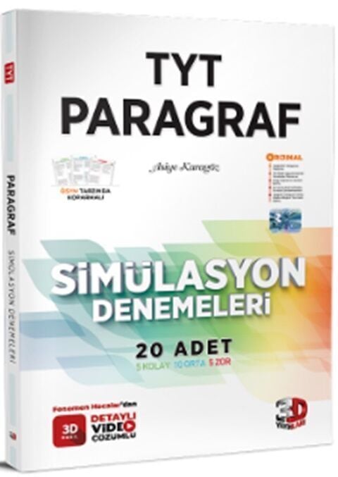 3D Yayınları TYT Paragraf Deneme Simülasyon