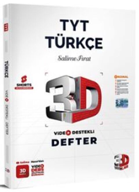 3D Yayınları TYT Türkçe Video Destekli Defter (VDD)